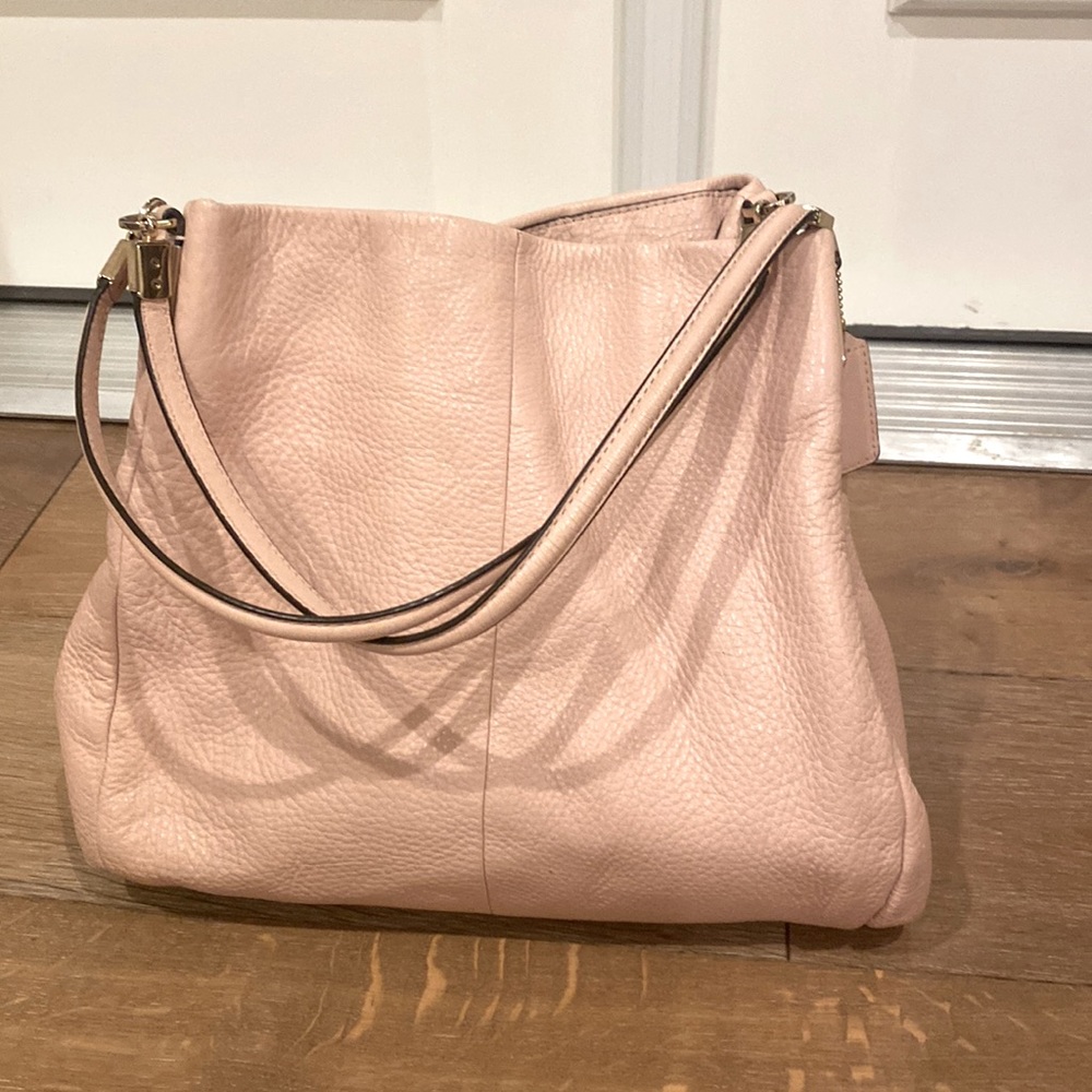 Pink leather Coach bag